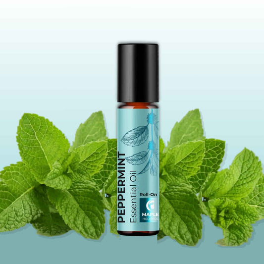 Peppermint Essential Oil Roll-On – Natural Headache Relief Aromatherapy Stick for Focus, Travel & Stress Support (0.33 fl oz)