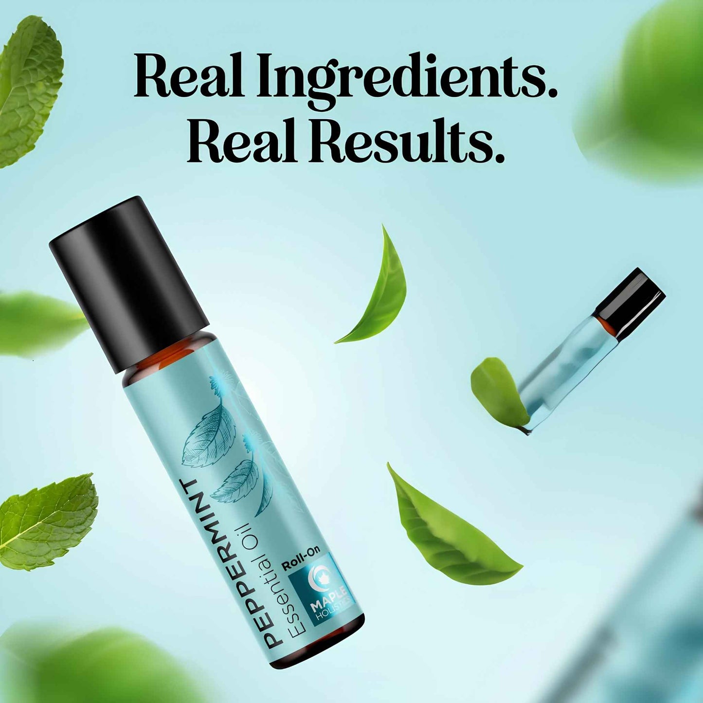 Peppermint Essential Oil Roll-On – Natural Headache Relief Aromatherapy Stick for Focus, Travel & Stress Support (0.33 fl oz)