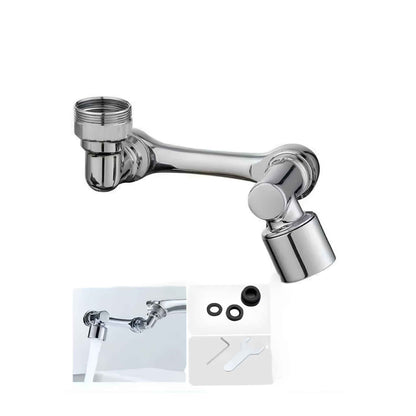 AquaTwist™ 1080° Rotating Faucet Sprayer – Universal Metal Tap Extender with Dual Mode Aerator – 22/24mm Kitchen Sink Adapter