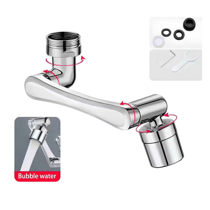 AquaTwist™ 1080° Rotating Faucet Sprayer – Universal Metal Tap Extender with Dual Mode Aerator – 22/24mm Kitchen Sink Adapter