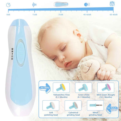 20-Piece Baby Healthcare & Grooming Kit – Electric Nail Trimmer, Nursery Care Set with Travel Case (Blue)