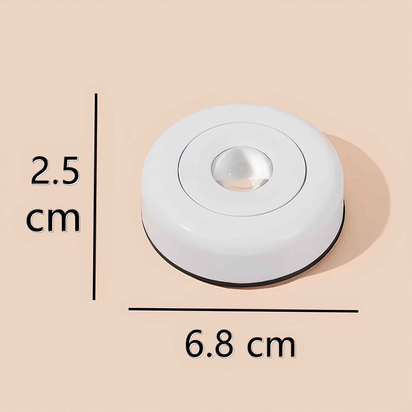 Battery-Powered Stick-On LED Lamps – Wireless Tap-On/Off Adhesive Lights for Closet, Cabinet, Hallway & Under Cabinet Lighting
