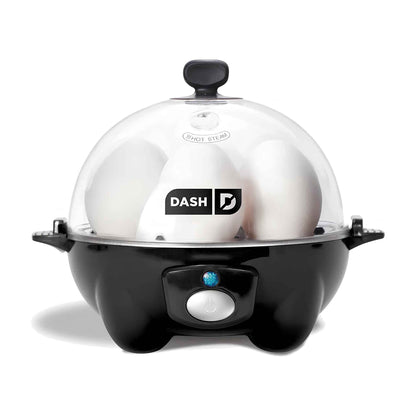 Dash Rapid Egg Cooker 6-Egg Capacity Electric Egg Boiler – Hard Boiled, Poached, Scrambled & Omelet Maker | Black (DEC005BK)