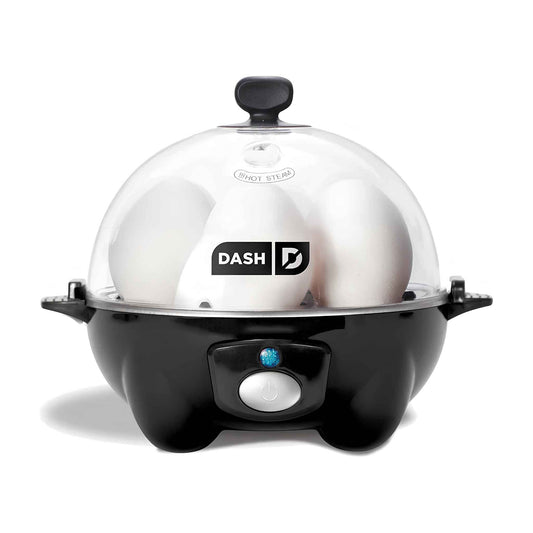 Dash Rapid Egg Cooker 6-Egg Capacity Electric Egg Boiler – Hard Boiled, Poached, Scrambled & Omelet Maker | Black (DEC005BK)