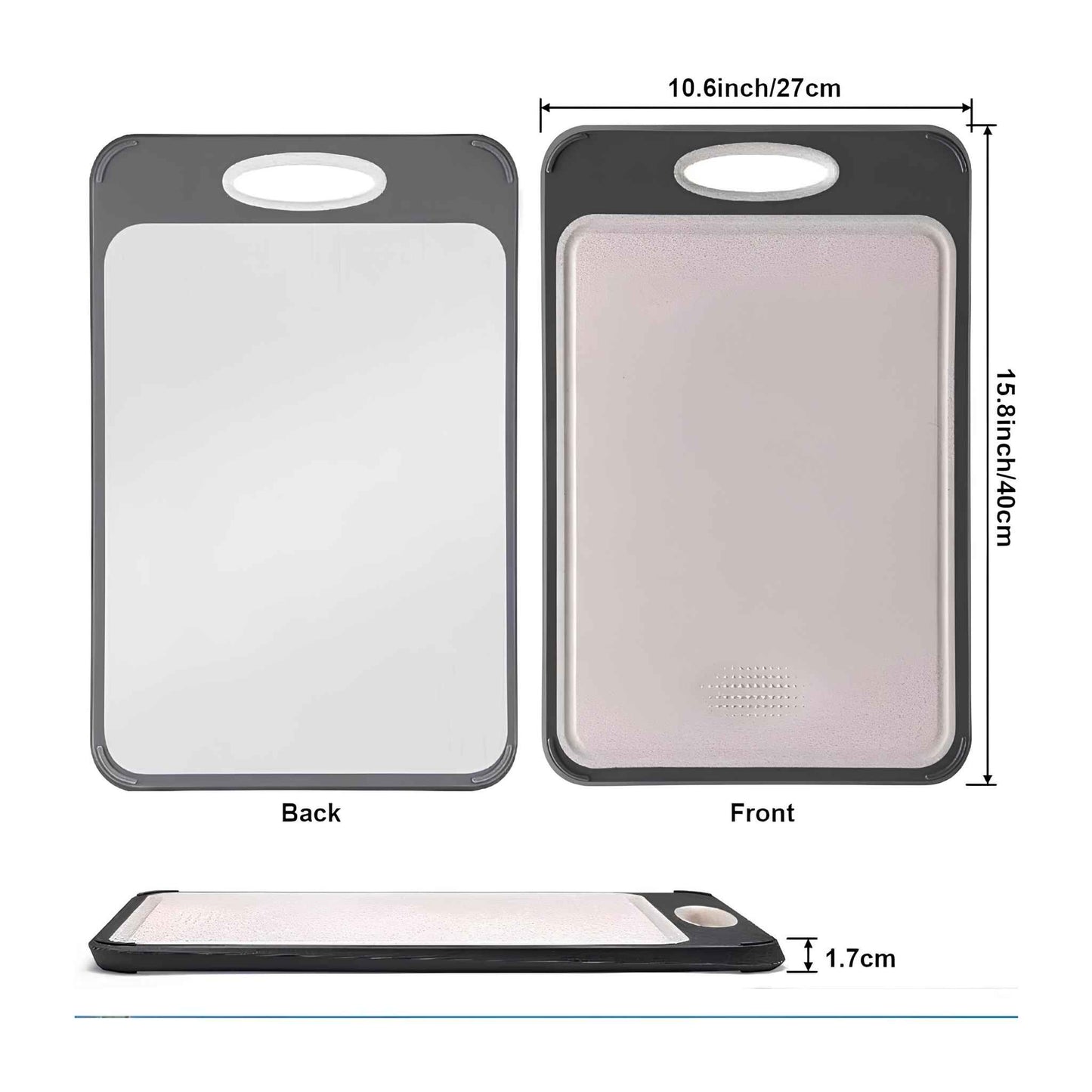 Double Sided Stainless Steel Cutting Board – Durable Kitchen Chopping Board for Meat, Vegetables & Fruits