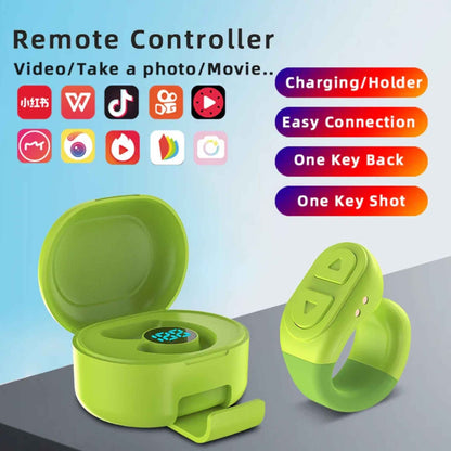 TikTok Scrolling Ring Bluetooth Remote – Camera Shutter & Page Turner for iPhone & Android