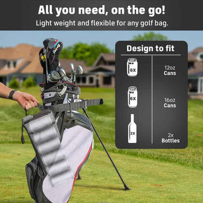 Frostbox Golf Bag Cooler with Ice Pack – Insulated 6-Can Beer Sleeve for Golf Bags, Hidden Portable Drink Cooler