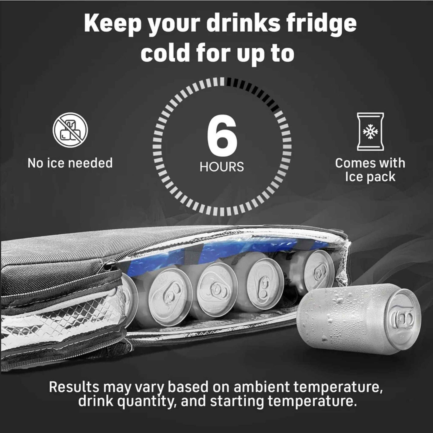 Frostbox Golf Bag Cooler with Ice Pack – Insulated 6-Can Beer Sleeve for Golf Bags, Hidden Portable Drink Cooler