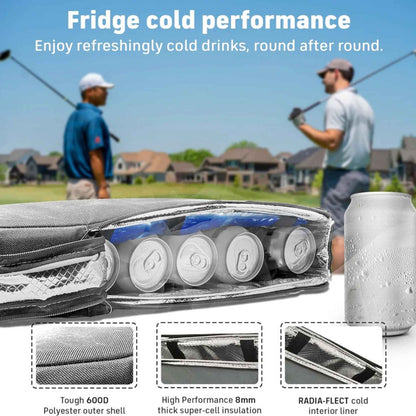 Frostbox Golf Bag Cooler with Ice Pack – Insulated 6-Can Beer Sleeve for Golf Bags, Hidden Portable Drink Cooler