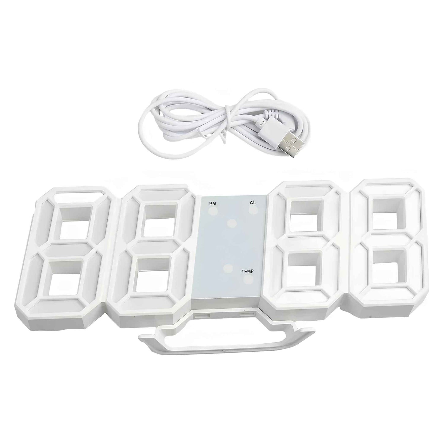 GlowDigit™ 3D LED Wall Clock – Oversized Digital Wall Clock with Alarm, Adjustable Brightness & Modern Home Decor Display