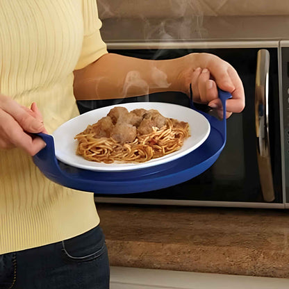 HeatMate™ Microwave Plate Holder – Anti-Spill Steam Tray for Bowls & Plates – Durable Heat-Resistant Microwave Rack for Even Heating & Easy Cleaning