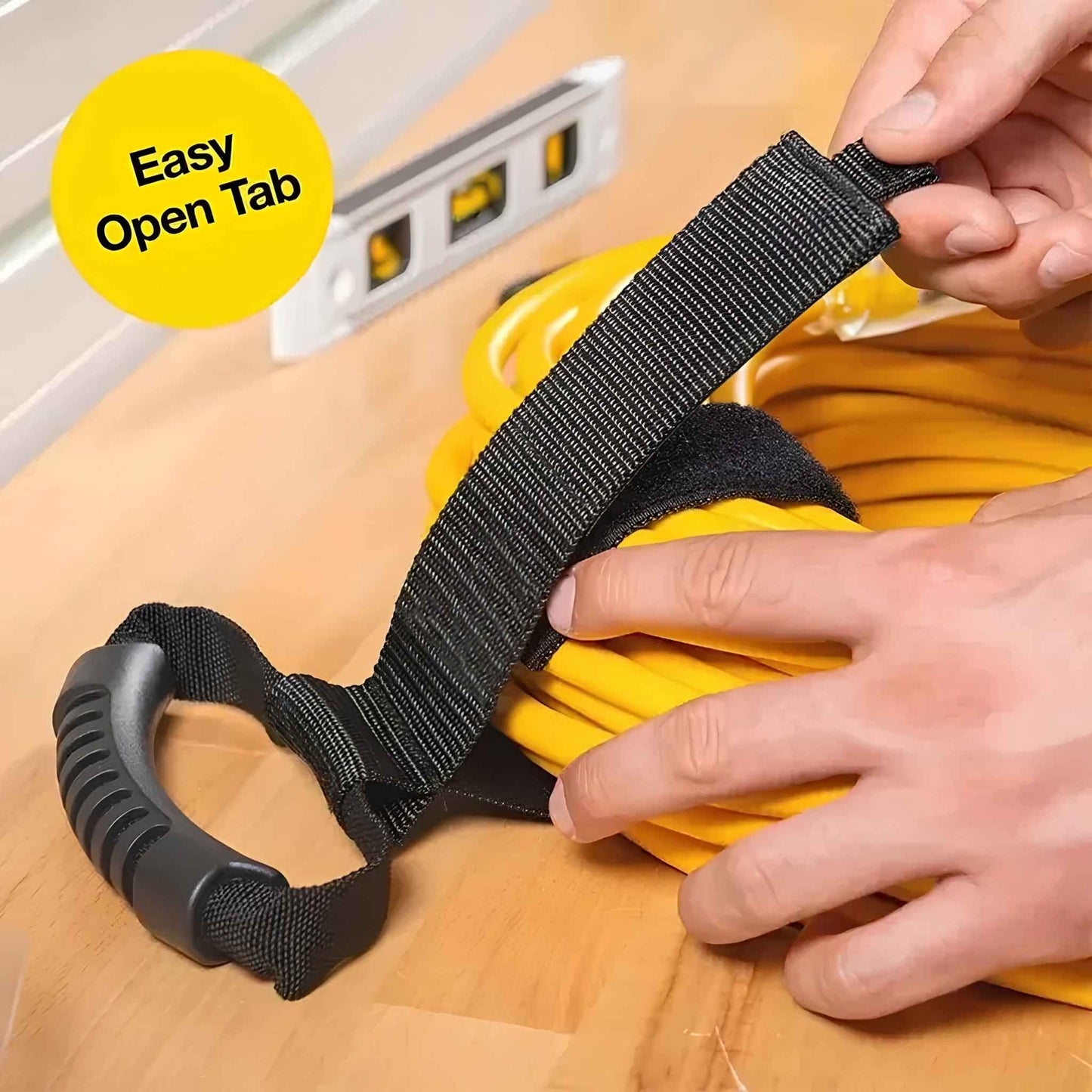 Heavy Duty Extension Cord Strap Holder – Tangle-Free Cable & Extension Cord Organizer for Garage, Workshop & Home Storage