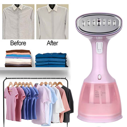 JetSteam™ 1500W Handheld Garment Steamer – Portable Fast Heat Wrinkle Remover – 350ml Travel Steam Iron for Clothes, Home & Travel Use