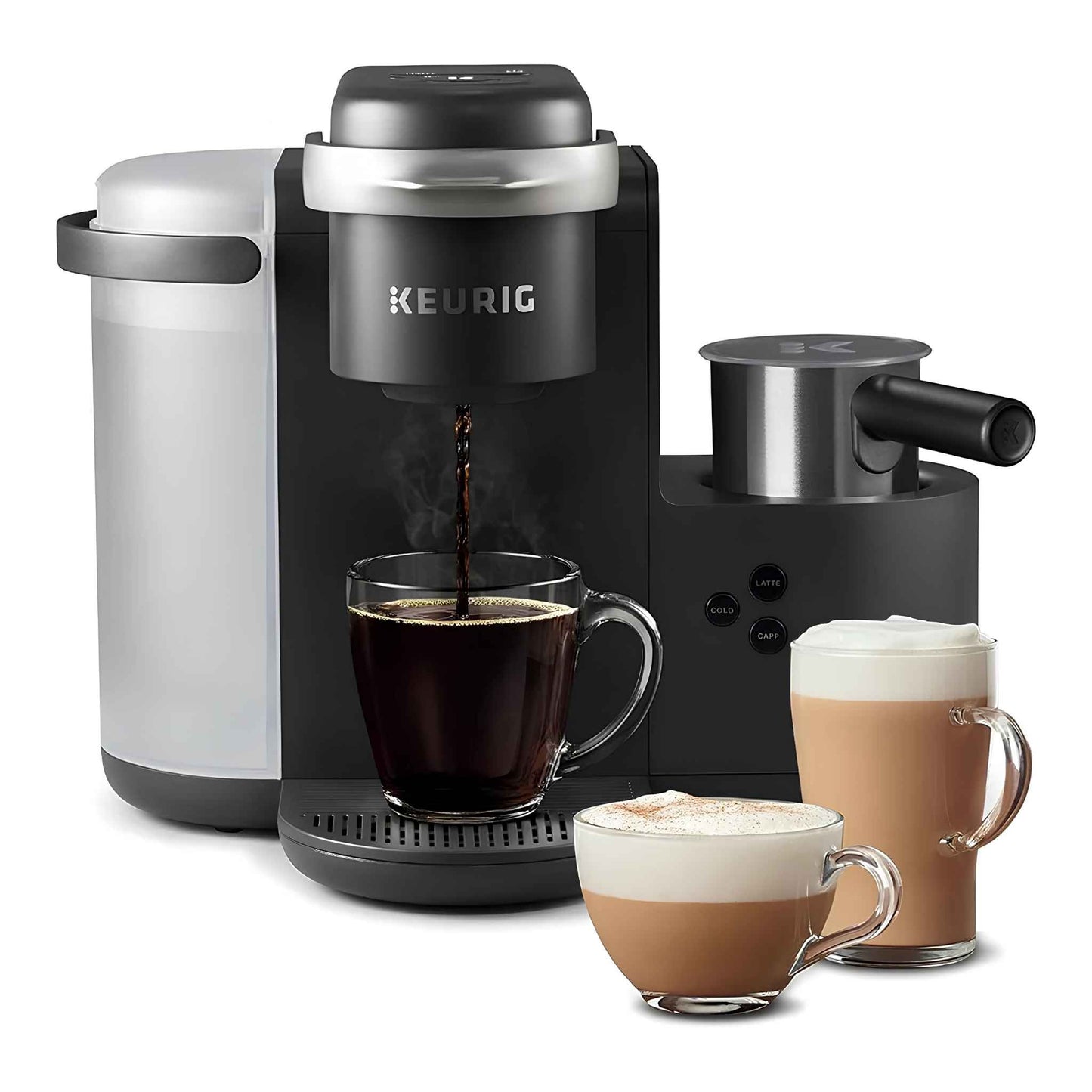 Keurig K-Cafe Single Serve Coffee Maker for K-Cup Pods | Latte & Cappuccino Machine – Dark Charcoal
