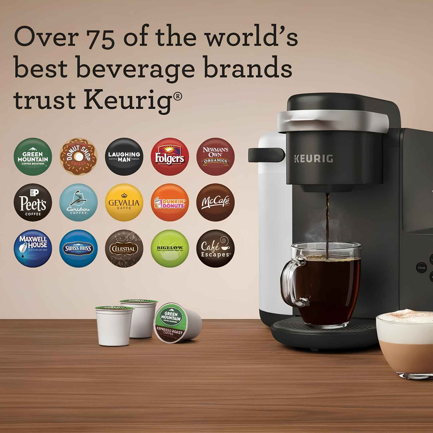 Keurig K-Cafe Single Serve Coffee Maker for K-Cup Pods | Latte & Cappuccino Machine – Dark Charcoal