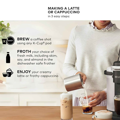 Keurig K-Cafe Single Serve Coffee Maker for K-Cup Pods | Latte & Cappuccino Machine – Dark Charcoal