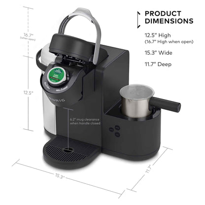 Keurig K-Cafe Single Serve Coffee Maker for K-Cup Pods | Latte & Cappuccino Machine – Dark Charcoal