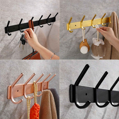 LuxeHook™ Rose Gold Wall Hooks – Adhesive No-Drill Hooks for Bathroom, Kitchen & Entryway Organization