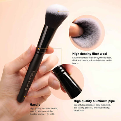 15-Piece Makeup Brush Set – Professional Vegan Makeup Brushes for Foundation, Blush & Eyeshadow