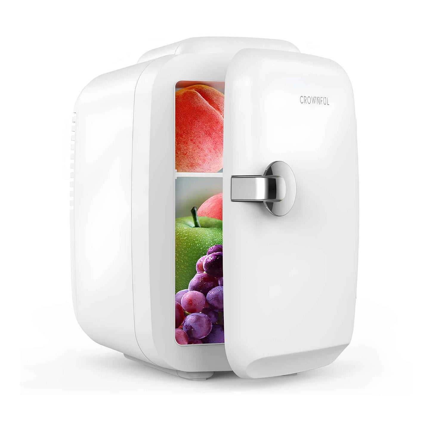 4L Mini Fridge Portable Cooler & Warmer – 6 Can Personal Refrigerator for Skincare, Cosmetics, Drinks, Food | Bedroom, Office, Car & Dorm Use (White)