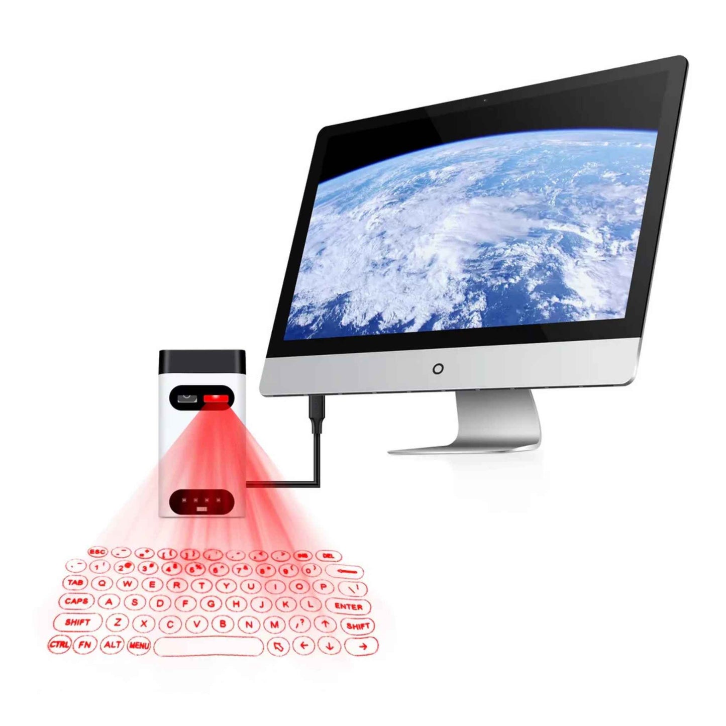 Mini Wireless Laser Projection Keyboard – Bluetooth Virtual Keyboard & Touchpad for iPhone, Android, Tablet & Laptop