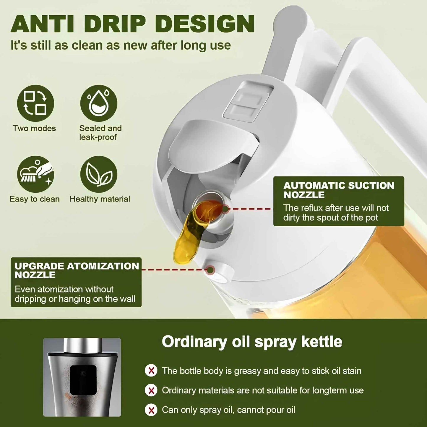 Mistify™ 500ml Olive Oil Spray Bottle – Precision Oil Mister Dispenser for Cooking, Air Fryer, Grilling & Baking