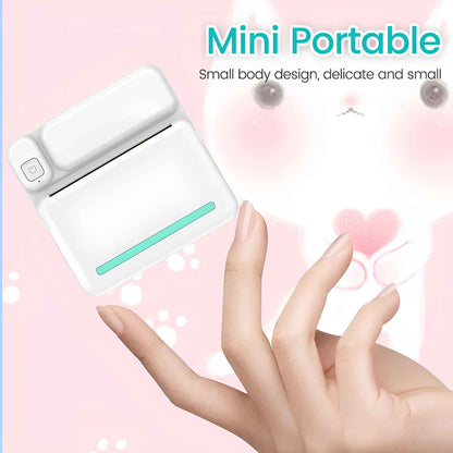 Portable Mini Printer – Bluetooth Thermal Sticker & Label Printer for iPhone & Android