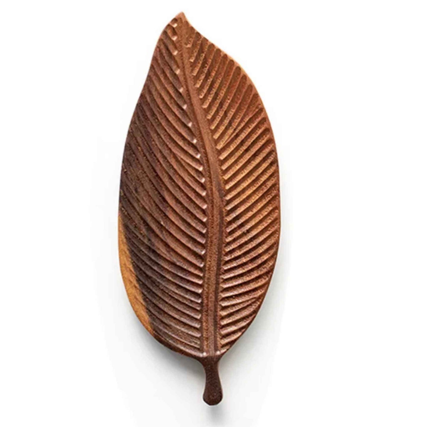 Wooden Leaf Serving Tray – Japanese Style Snack, Fruit & Dessert Plate