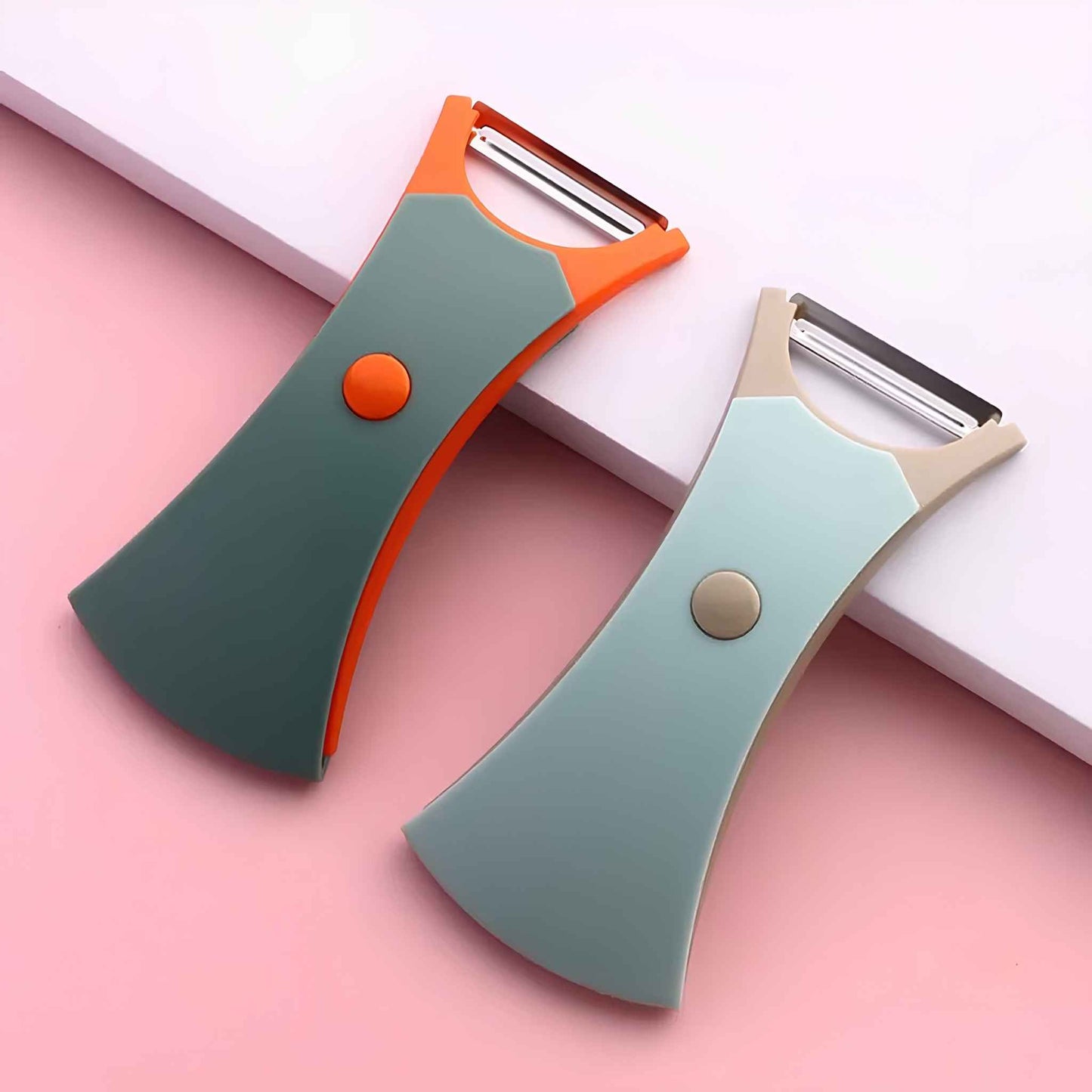 SharpSlice™ 2-in-1 Stainless Steel Peeler & Slicer – Dual-Action Vegetable Peeler & Cutter for Fast Kitchen Prep