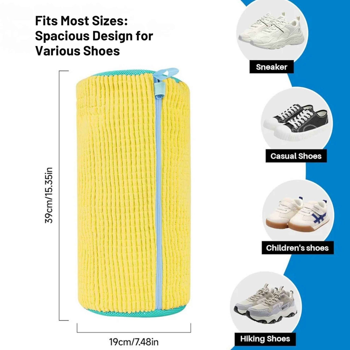 Shoe Washing Machine Bag – 2 Pack Sneaker Laundry Shoe Cleaner Bags for Washer & Dryer