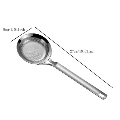 SleekSkim™ Stainless Steel Mesh Strainer – Fine Mesh Skimmer for Oil, Soup & Frying