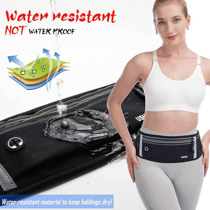 Slim Running Belt – Water-Resistant Workout Waist Pack for Phone, Keys & Essentials