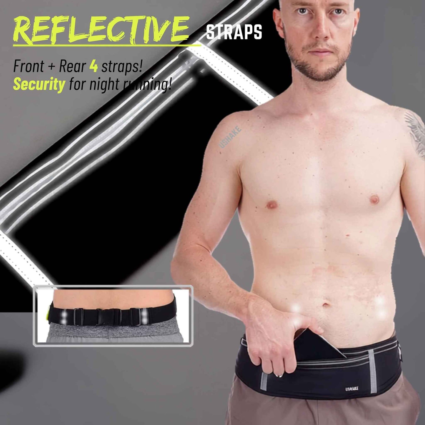 Slim Running Belt – Water-Resistant Workout Waist Pack for Phone, Keys & Essentials