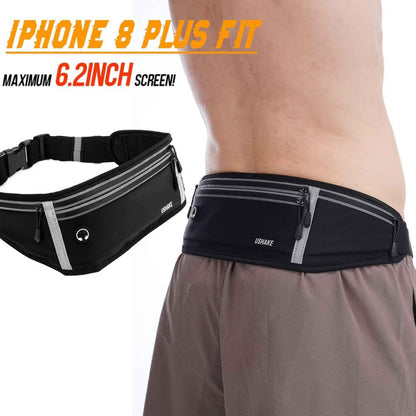 Slim Running Belt – Water-Resistant Workout Waist Pack for Phone, Keys & Essentials