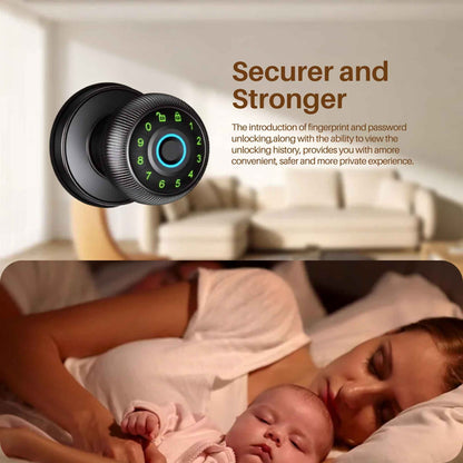 HOUMICA Smart Fingerprint Door Lock with Keypad & App Control – Keyless Entry Deadbolt for Home & Office