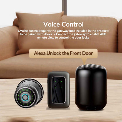 HOUMICA Smart Fingerprint Door Lock with Keypad & App Control – Keyless Entry Deadbolt for Home & Office