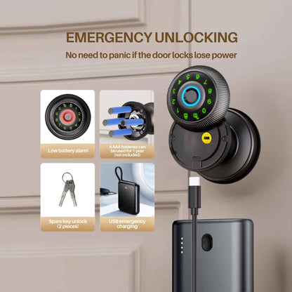 HOUMICA Smart Fingerprint Door Lock with Keypad & App Control – Keyless Entry Deadbolt for Home & Office