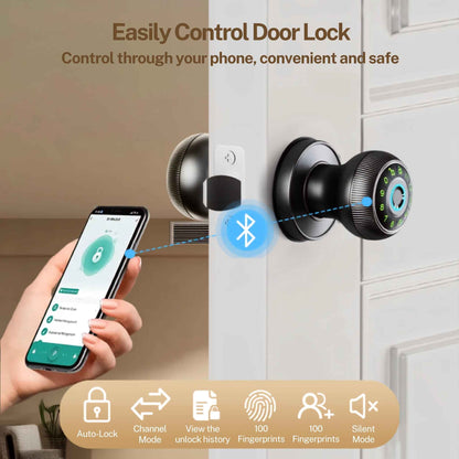 HOUMICA Smart Fingerprint Door Lock with Keypad & App Control – Keyless Entry Deadbolt for Home & Office