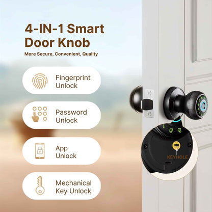 HOUMICA Smart Fingerprint Door Lock with Keypad & App Control – Keyless Entry Deadbolt for Home & Office