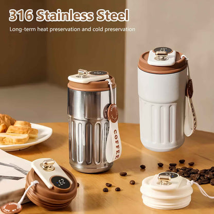 Smart Thermos Vacuum Flask with LED Temperature Display – Stainless Steel Insulated Bottle for Hot & Cold Drinks
