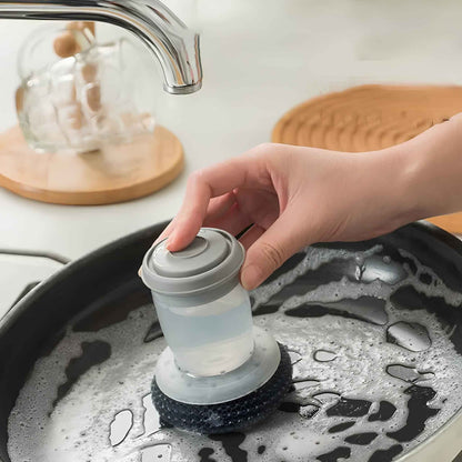 The Ultimate Soap Dispensing Dish Brush – 2-in-1 Kitchen Scrubber with Built-In Soap Dispenser for Effortless Cleaning