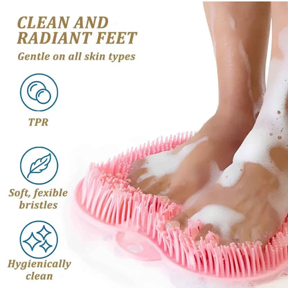 Ultimate Spa-Style Exfoliating Shower Mat – 5-in-1 Silicone Body Scrubber, Foot Cleaner & Massage Shower Mat