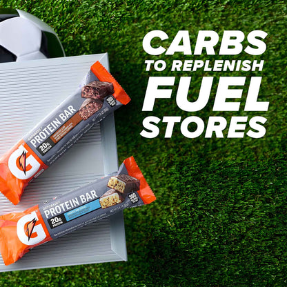 Whey Protein Bars Cookies & Crème – 20g Protein High Protein Snack Bars (Pack of 12) – Post Workout Recovery Energy Bars